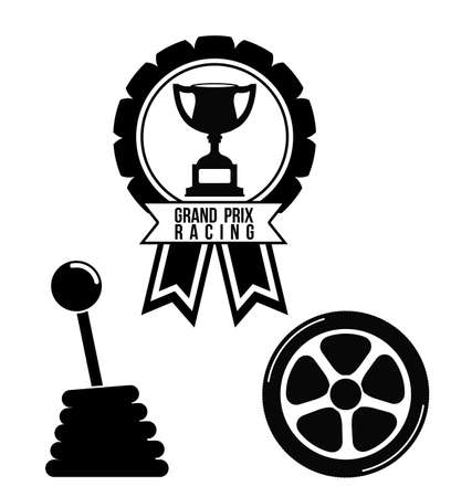 Racing School design over white background, vector illustrationのイラスト素材