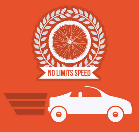 Racing School design over orange background, vector illustrationのイラスト素材