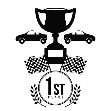 Racing School design over white background, vector illustrationのイラスト素材