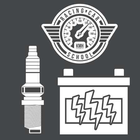 Racing School design over grey background, vector illustrationのイラスト素材