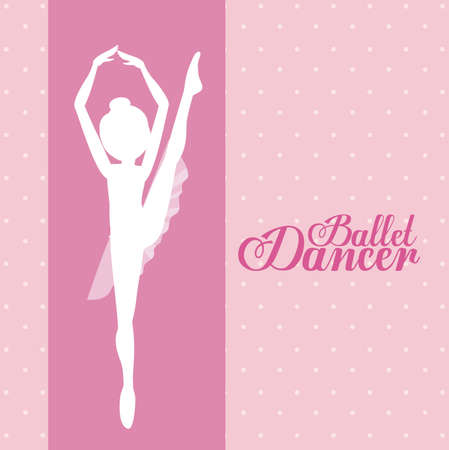 Ballet dancer design over pink background, vector illustrationのイラスト素材