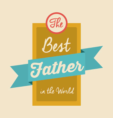Fathers day design background with a label, vector illustrationのイラスト素材