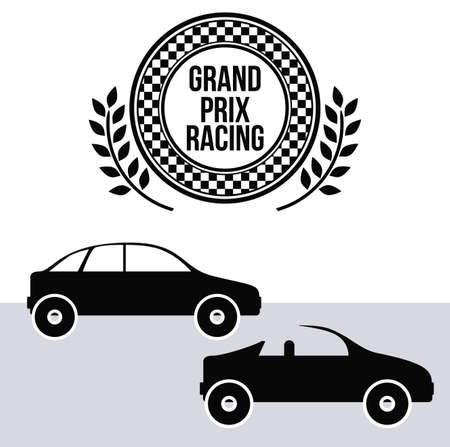 Racing School design over white background, vector illustrationのイラスト素材
