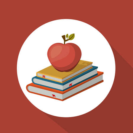 e-learning design over red background, vector illustrationのイラスト素材