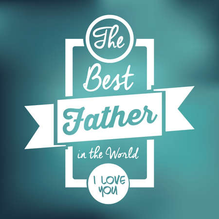 Fathers day design over colored backgrund, vector illustrationのイラスト素材