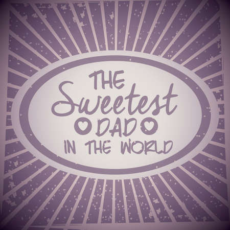 Fathers day design over retro background with a label, vector illustrationのイラスト素材