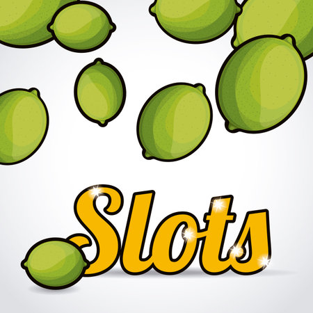 Slots design over white background, vector illustrationのイラスト素材