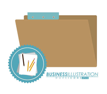 Business illustrations design over white background, vector illustrationのイラスト素材