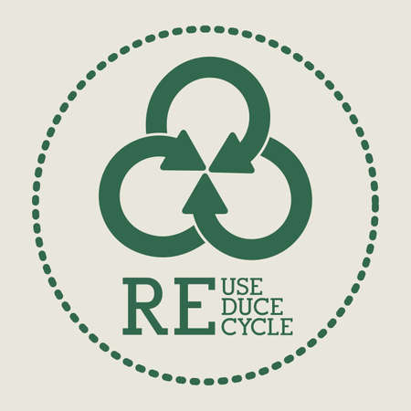 Think green design over white background, vector illustrationのイラスト素材