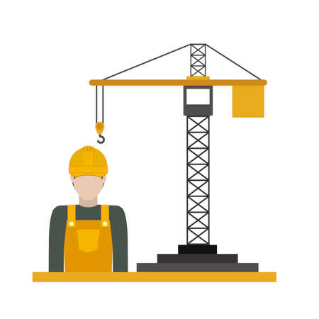 Under construction design over white background, vector illustrationのイラスト素材