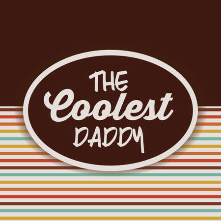 Fathers day design over retro background with a label, vector illustrationのイラスト素材