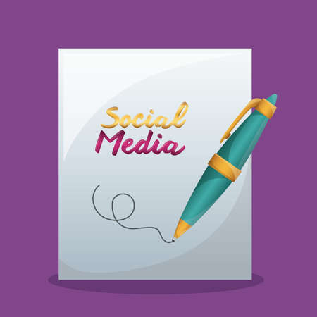 Networking design over purple background, vector illustrationのイラスト素材
