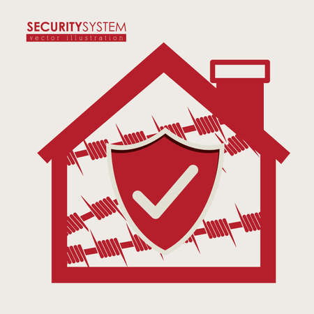 Security system design over white background, vector illustrationのイラスト素材