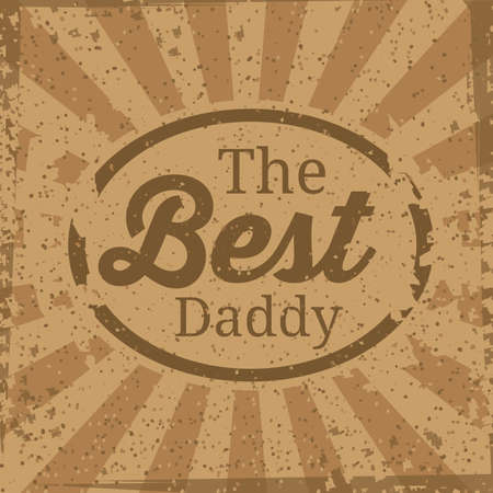 Fathers day design over retro background with a label, vector illustrationのイラスト素材