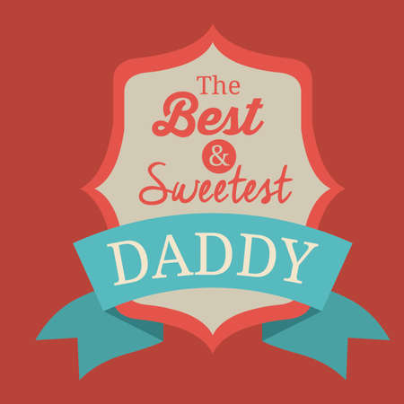 Fathers day design background with a label, vector illustrationのイラスト素材