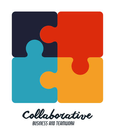 Teamwork design over white background, vector illustrationのイラスト素材