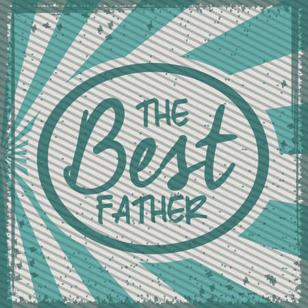 Fathers day design over retro background with a label, vector illustrationのイラスト素材