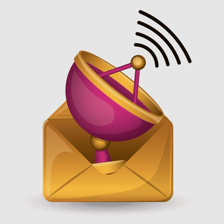 Networking design over white background, vector illustrationのイラスト素材