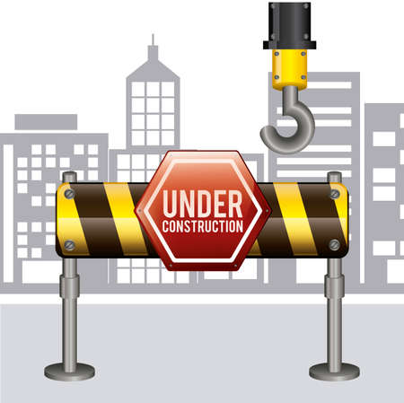 Under construction design over white background, vector illustrationのイラスト素材