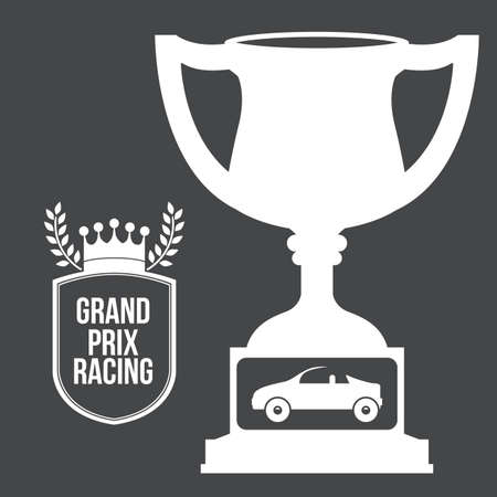 Racing School design over grey background, vector illustrationのイラスト素材