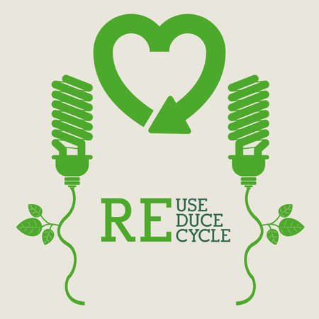 Think green design over white background, vector illustrationのイラスト素材