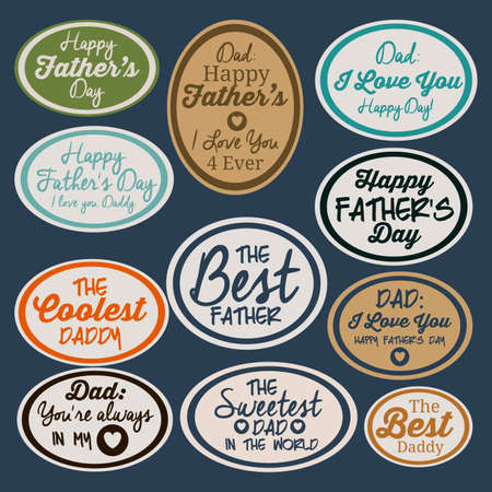 Fathers day design background with a label, vector illustrationのイラスト素材