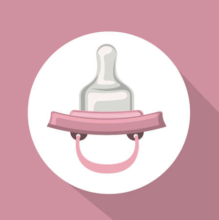 Baby Shower design over pink background, vector illustrationのイラスト素材