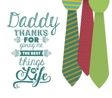 Fathers day design over white background, vector illustrationのイラスト素材