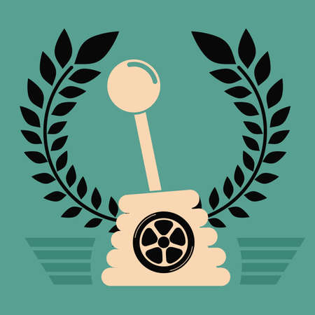 Racing School design over green background, vector illustrationのイラスト素材