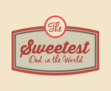 Fathers day design background with a label, vector illustrationのイラスト素材
