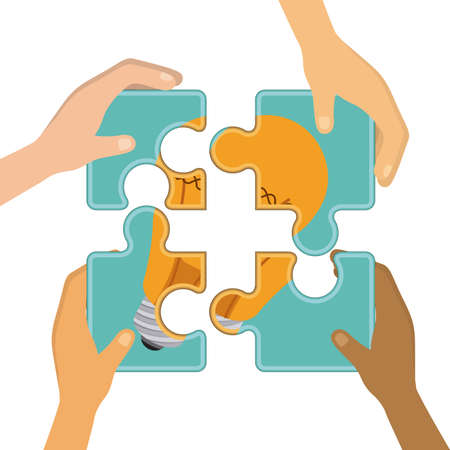 Teamwork design over white background, vector illustrationのイラスト素材