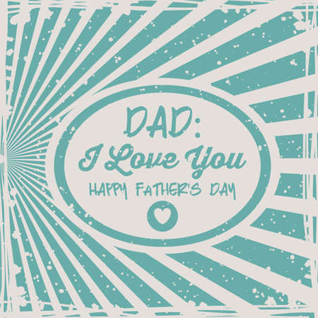 Fathers day design over retro background with a label, vector illustrationのイラスト素材