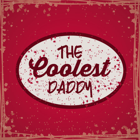 Fathers day design over retro background with a label, vector illustrationのイラスト素材