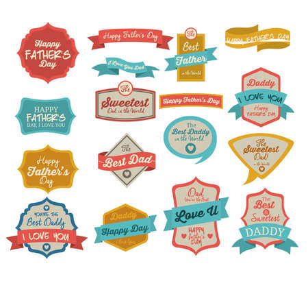 Fathers day design background with a label, vector illustrationのイラスト素材