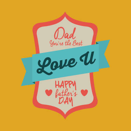 Fathers day design background with a label, vector illustrationのイラスト素材