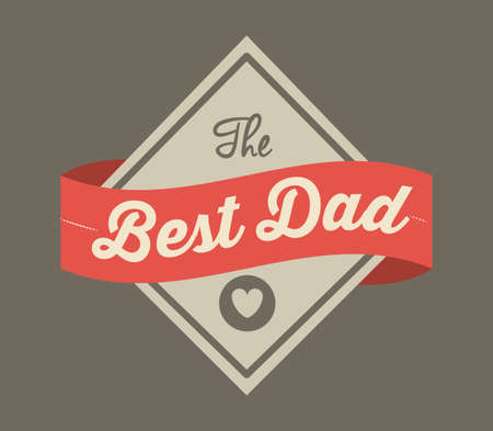 Fathers day design background with a label, vector illustrationのイラスト素材