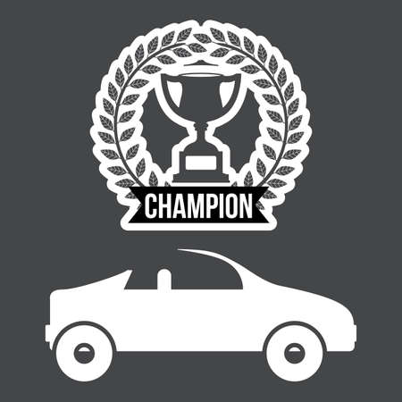 Racing School design over grey background, vector illustrationのイラスト素材