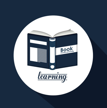 e-learning design over blue background, vector illustrationのイラスト素材