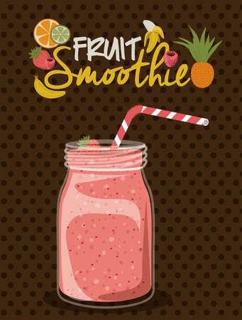 Smoothie design over pointed background, vector illustrationのイラスト素材
