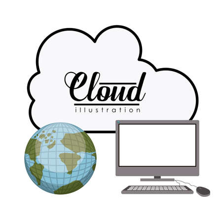 Technology design over white background, vector illustrationのイラスト素材