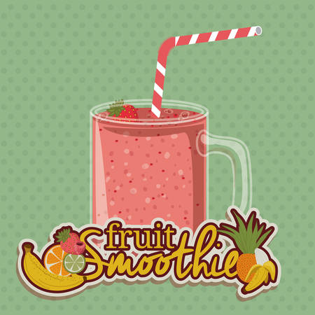 Smoothie design over pointed background, vector illustrationのイラスト素材