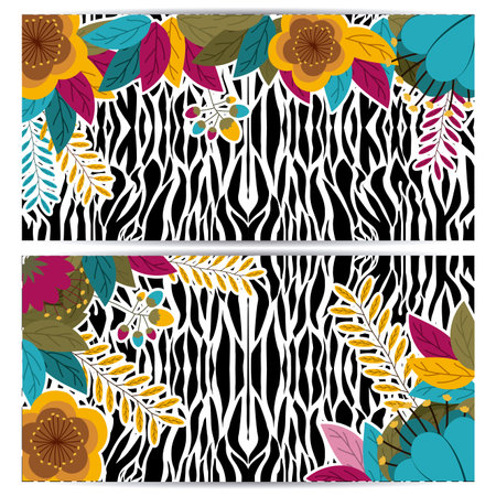 Animal Print design over white background, vector illustrationのイラスト素材