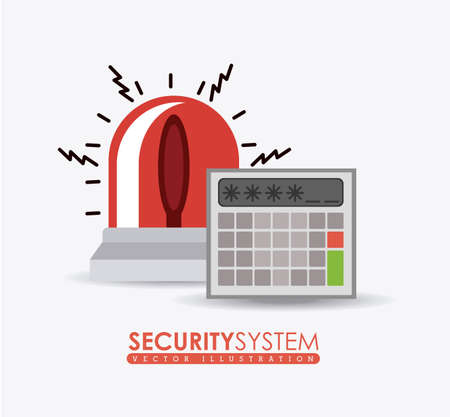 Security system design over white background, vector illustrationのイラスト素材