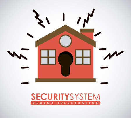 Security system design over white background, vector illustrationのイラスト素材