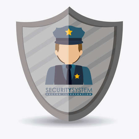 Security system design over white background, vector illustrationのイラスト素材