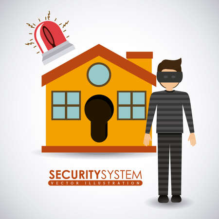 Security system design over white background, vector illustrationのイラスト素材