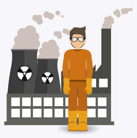 Industrial Security  design over white background, vector illustrationのイラスト素材