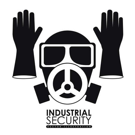 Industrial Security  design over white background, vector illustrationのイラスト素材