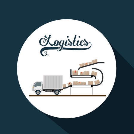 Delivery design over blue background, vector illustrationのイラスト素材