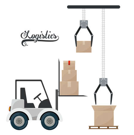 Delivery design over white background, vector illustrationのイラスト素材